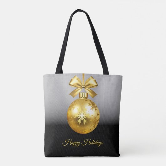 Gold Ornament Holiday Tote Bag Tasche (Rückseite)