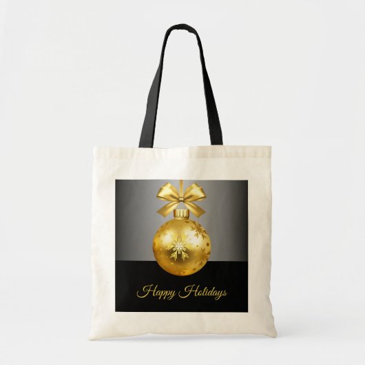Gold Ornament Holiday Tote Bag Tragetasche (Vorne)