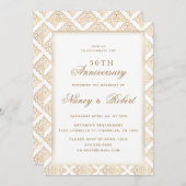 Gold Ornament Rahmen 50. Hochzeitstag Einladung (Vorne/Hinten)