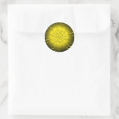 Gold-Ornament-Sticker Runder Aufkleber (Tasche)