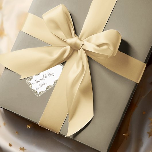 Gold Ornament Swirl Weihnachtsmarken Adressaufkleber