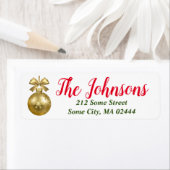 Gold Ornament Weihnachtsadressen Lables (Insitu)