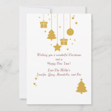 Gold Ornament Weihnachtskarte