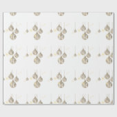 Gold-Ornament Weihnachtswrapping Papier Geschenkpapier (Flach)