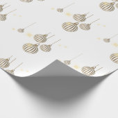 Gold-Ornament Weihnachtswrapping Papier Geschenkpapier (Ecke)