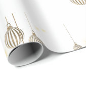 Gold-Ornament Weihnachtswrapping Papier Geschenkpapier (Rolleneckpunkt)