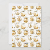 Gold Ornamente Weihnachtsbaum Party Einladung (Rückseite)