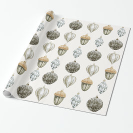 Gold Ornamente Weihnachtswrapping Papier Geschenkpapier