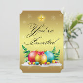 Gold Ornimental, Ihre maßgeschneiderten 5 Zoll x 7 Einladung (Stehend Vorderseite)