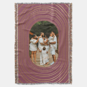 Gold Oval Frame Custom Foto Family Weihnachten Decke