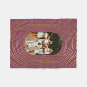 Gold Oval Frame Custom Foto Family Weihnachten Fleecedecke (Vorderseite (Horizontal))