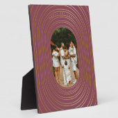 Gold Oval Frame Custom Foto Family Weihnachten Fotoplatte (Seite)