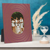 Gold Oval Frame Custom Foto Family Weihnachten Fotoplatte (Seite)