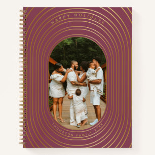 Gold Oval Frame Custom Foto Family Weihnachten Notizblock