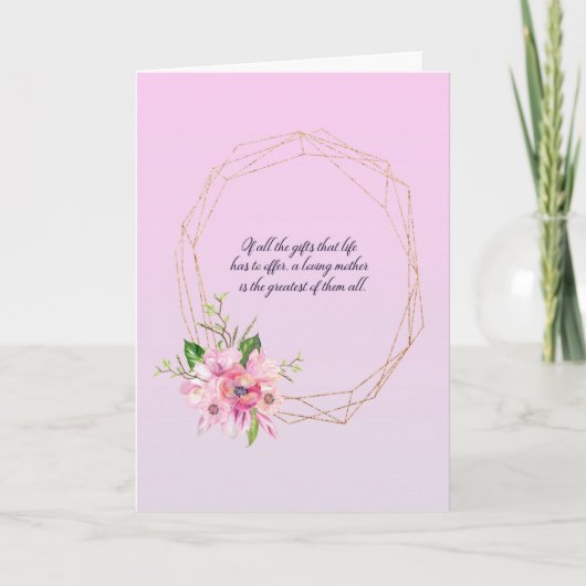 Gold Oval Frame Muttertag Karte (Vorderseite)