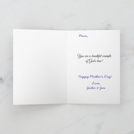 Gold Oval Frame Muttertag Karte (Innenseite)