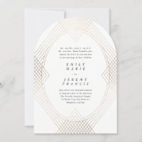 Gold Oval Simple Modern Gatsby Wedding Arch