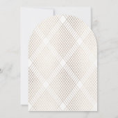 Gold Oval Simple Modern Gatsby Wedding Arch Einladung (Rückseite)