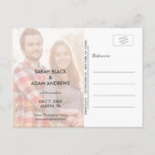 Gold Overlay | Save the Date Postkarte (Rückseite)