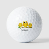 Gold Owl Design Personalised Golfball (Vorderseite)