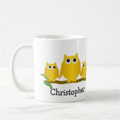 Gold Owls Design Personalisiert Kaffeetasse (Links)