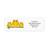 Gold Owls Design Return Address (Vorne)