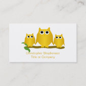 Gold Owls Design Visitenkarte (Vorderseite)