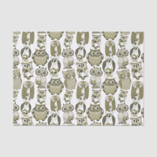 Gold Owls Seidenpapier