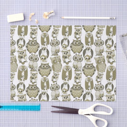 Gold Owls Seidenpapier (Handwerk)