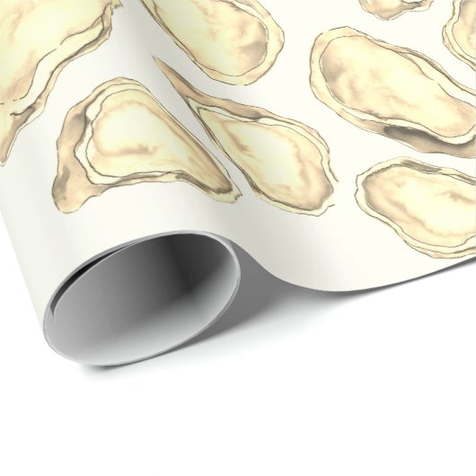 Gold Oyster Wrapping Paper // GOLD Geschenkpapier (Rolleneckpunkt)