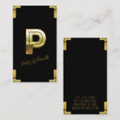 Gold P - Visitenkarte für den Erstflug und die Gre (Vorne/Hinten)