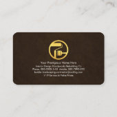 Gold Paint Brush Painting Gold Spritzer Visitenkarte (Rückseite)