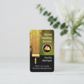 Gold Paint Brush Painting Wall Visitenkarte (Stehend Vorderseite)