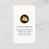 Gold Paint Brush Painting Wall Visitenkarte (Rückseite)