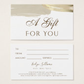 Gold Paint Brush Schlaganfälle Geschenkkarte (Vorne & Hinten)