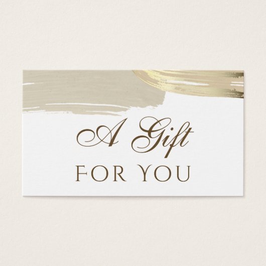 Gold Paint Brush Schlaganfälle Geschenkkarte (Vorderseite)