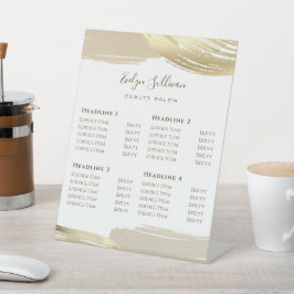 Gold Paint Brush Schlaganfälle Preisliste Pedestze Sockelschild