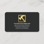 Gold Paint Brush Zuhause Handyman Reparaturen Visitenkarte (Rückseite)