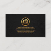 Gold Paint Can Zuhause Roller Brush Painting Visitenkarte (Rückseite)