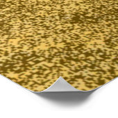 Gold Paint Design: Luxuriös und künstlerisch metal Poster (Ecke)