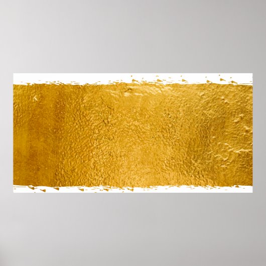 Gold Paint Design: Luxuriös und künstlerisch metal Poster (Vorne)