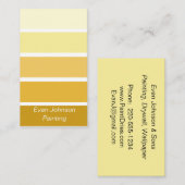 Gold Paint Palette Business Card Visitenkarte (Vorne/Hinten)