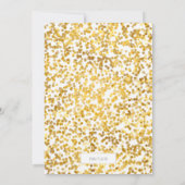 Gold Paint Polka Dots Party Einladungen (Rückseite)