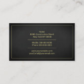 Gold Paint Roller Business Card Visitenkarte (Rückseite)