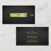 Gold Paint Roller Business Card Visitenkarte (Vorne/Hinten)
