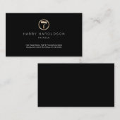 Gold Paint Roller Icon Painter Business Card Visitenkarte (Vorne/Hinten)
