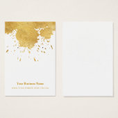 Gold Paint Splash Earring Display Card (Vorne & Hinten)