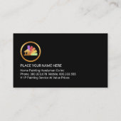 Gold Paint Splatter Painter Service Visitenkarte (Rückseite)