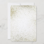 Gold Paint Spritzer Geburtstag Einladung (Rückseite)