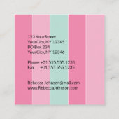 Gold Paint Stroke Colorful Stripes - Visitenkarte (Rückseite)